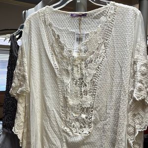 Anita Naithani swim Cover‎ up Ivory Sz Medium